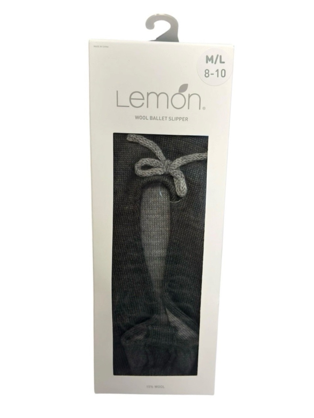 Lemon Wool Slippers New Gray Color US size 8-10